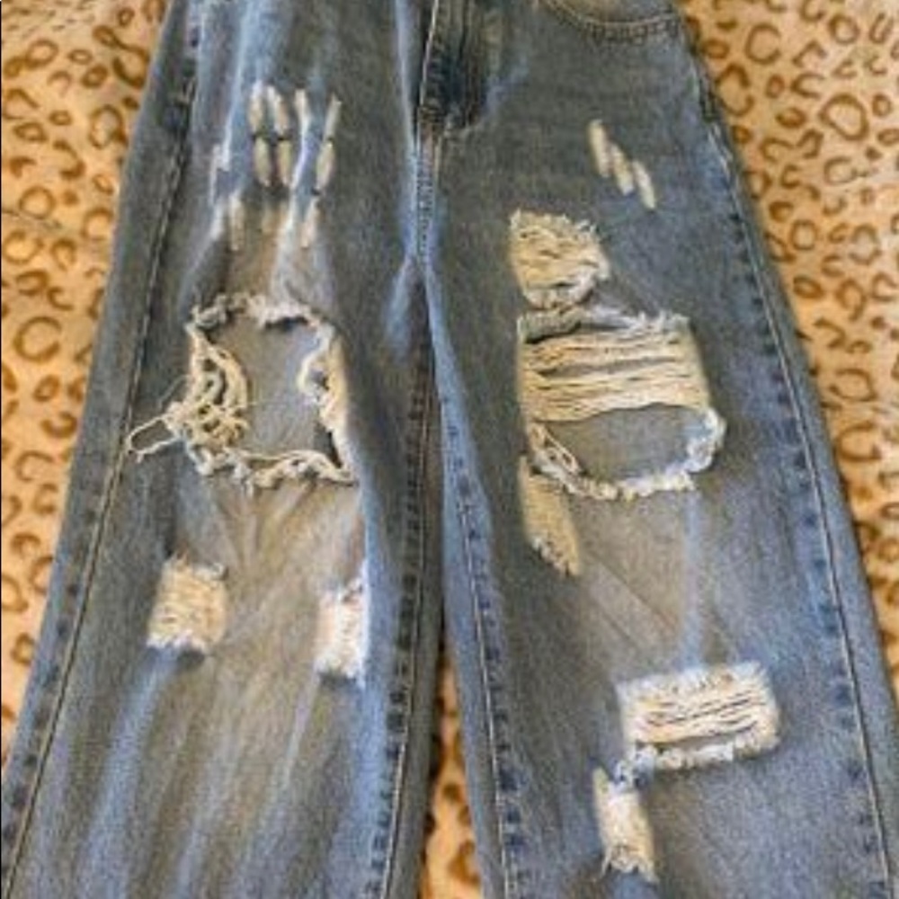 SHEIN boutique jeans wide leg flair
